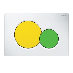 Geberit Sigma01 Betätigungsplatte für 2-Mengen-Spülung (weiß / gelb / grün)