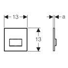 Splachovací mechanizmus pisoára Geberit Sigma50 (matné sklo zeleno-satinizované)