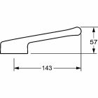 Hansa Hansamedipro object lever handle 0245, long version (chrome)