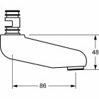 Hansa çıkış ucu 86 mm, 0268 (krom)