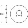 Hansa Hansaliving Fertigset für Thermostat ohne Absperrung 0665 (chrom)