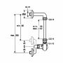 Hansa Hansatempra mixer termostatic pentru montare pe perete 0834 pentru înlocuire (crom)