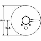 Hansa Mix termostatski komplet 0862 z zapornim ventilom (krom)