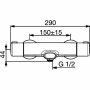 Hansa Hansamicra Wannen-Thermostat-Batterie Wandaufbau 5816 (chrom)