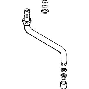 Hansa Auslauf 200 mm (chrom)