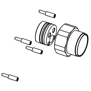 Set de extensie Hansa Matrix HM cu cot de ieșire de perete de 20 mm