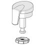 Hansa stop handle for 6513