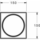 Hansa HANSABLUEBOX rozet uzatması 15 mm, 150x150mm