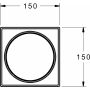 Hansa HANSABLUEBOX prolunga rosetta 15 mm, 150x150 mm