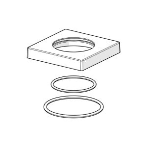 Hansa Rosette 75 x 75 mm komplett Compact