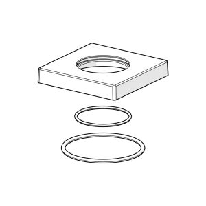 Hansa Rosette 75 x 75 mm komplett Auslauf