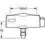 Hansa Hansaconcerto lavoar electronic de perete baterie de control al temperaturii 6445 (crom)