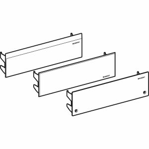 Geberit cover for shower element, brushed stainless steel