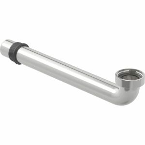 Geberit outlet pipe with union nut, plastic, bright chrome-plated