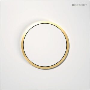 Geberit BetPl. Sigma10 για UR-strg. με πνευματικό στόμιο λευκό/χρυσό επιχρυσωμένο