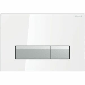 Geberit BetPl. Sigma40, for dual flush. White glass