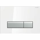 Geberit BetPl. Sigma40, for dual flush. White glass