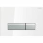 Geberit BetPl. Sigma40, for dual flush. White glass