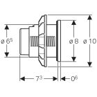 Geberit Fernbetätigung Typ 01 pneumatisch für 2-Mengen-Sp., Möbeldrücker mattverchromt