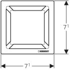 Geberit disainvõre "Square", 8 x 8 cm