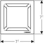 Grille design Geberit «Square», 8 x 8 cm