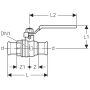 Geberit Mapress Kugelhahn mit Betätigungshebel 35 mm