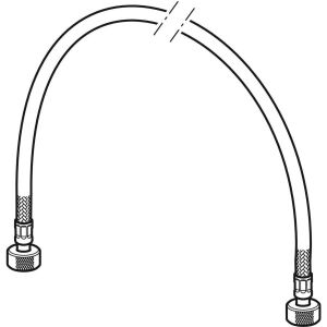 Geberit armored hose for integrated control