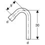 Geberit flush cot extensie 135 grade cu push-fit soclu alb-alpin 44 mm