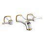 Grohe 3-Loch WT-Batterie Grandera 20414 Wandmontage FMS Ausl. 177mm chrom/gold