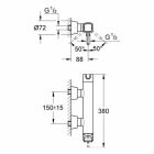 Grohe Einhand-Brausebatterie Grandera 23316 Wandmontage chrom/gold