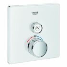 Grohe Grohtherm SmartControl Thermostat eckig Fertigset mit 1 Absperrventil moon white