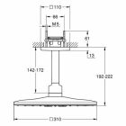 Grohe Kopfbrauseset Rainshower 310 SmartActive Cube moon...