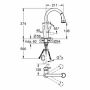 Смесител за кухненска мивка Grohe Parkfield, изтеглящ се спрей, суперстил