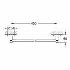 Grohe Essentials rätikukang 40688 450mm harjatud nikkel