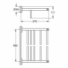 Grohe çoklu havlu askısı Essentials 40800 604mm nikel