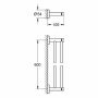 Grohe Essentials 40802 654mm nickel double towel rail