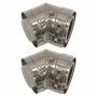 Vaillant Bogen 45 Gr, 80/125 mm (2 pieces) for facade installation conc. PP/stainless steel