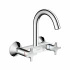 Hansgrohe Logis Classic 2-handle sink mixer tap with high spout, chrome