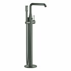 Mixer de baie Grohe Essence pentru montare pe podea, set premontat, grafit dur periat