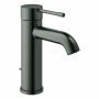 Grohe Essence S-Size basin tap with pop-up waste, hard graphite brushed