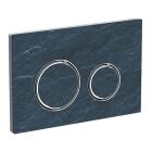 Geberit Sigma21 dual-flush actuator plate (Mustang Slate / high-gloss chrome)