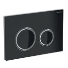 Geberit Sigma21 dual flush actuator plate (black glass/high-gloss chrome)