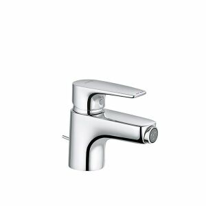 KLUDI PURE & SOLID Miscelatore per bidet, con scarico in metallo, cromo