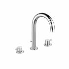 KLUDI BOZZ three-hole basin tap with pop-up waste, chrome