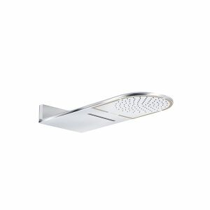 KLUDI A-QA overhead shower rain/gush rounded 300mm wide chrome