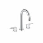 KLUDI PURE & STYLE three-hole basin tap with pop-up...