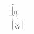 Hansgrohe Thermostat UP Axor ShowerSelect Fertigset 2 Verbraucher chrom