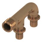 TECEflex U-fitting connection, red bronze (16 x 16 mm x 1/2)