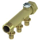 TECEflex distributor 3-way AG/IG, brass