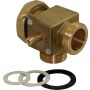 Wolf 3-way brass DN32 (with nut and seals)